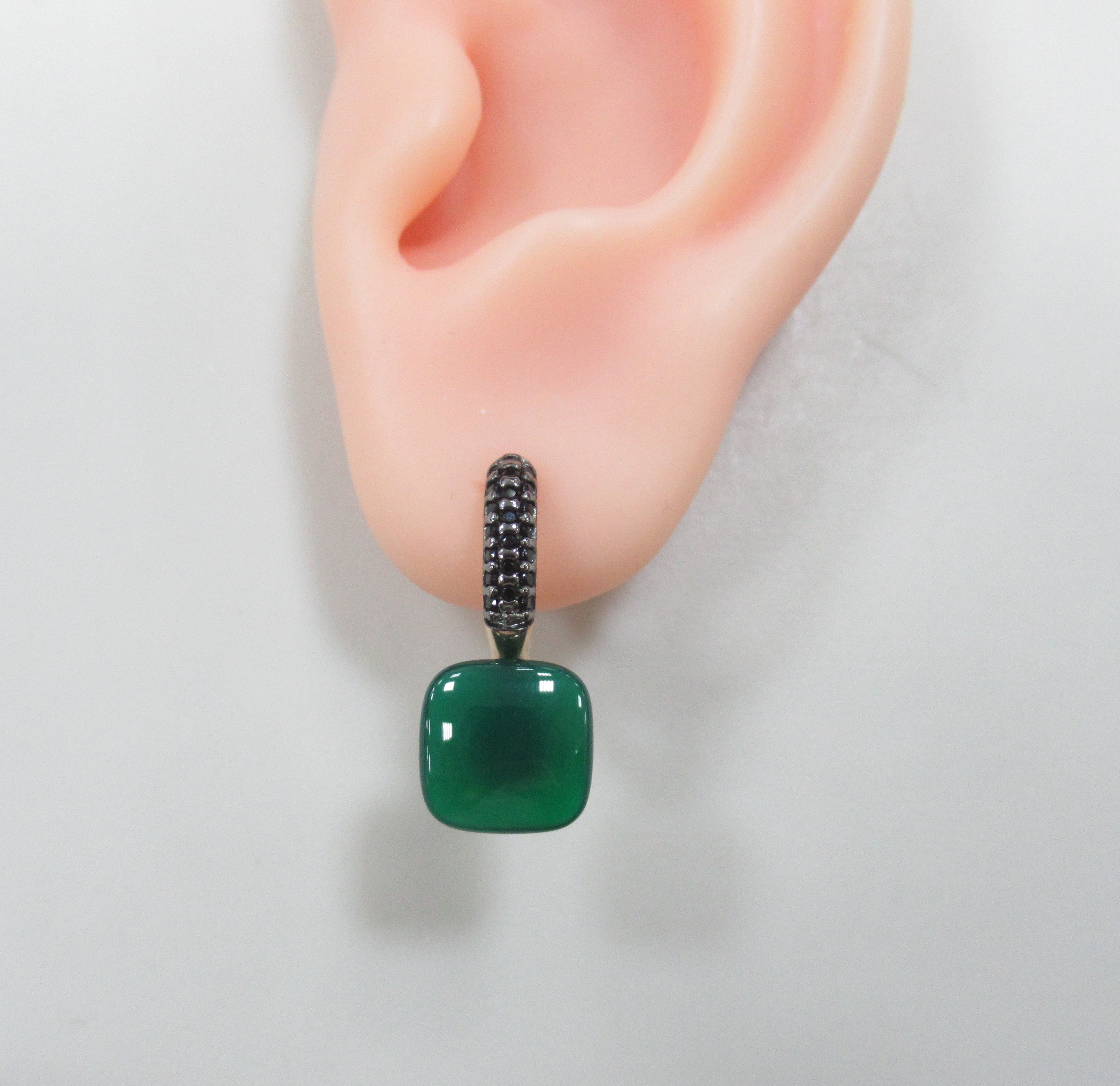 Серебряные серьги с агатами